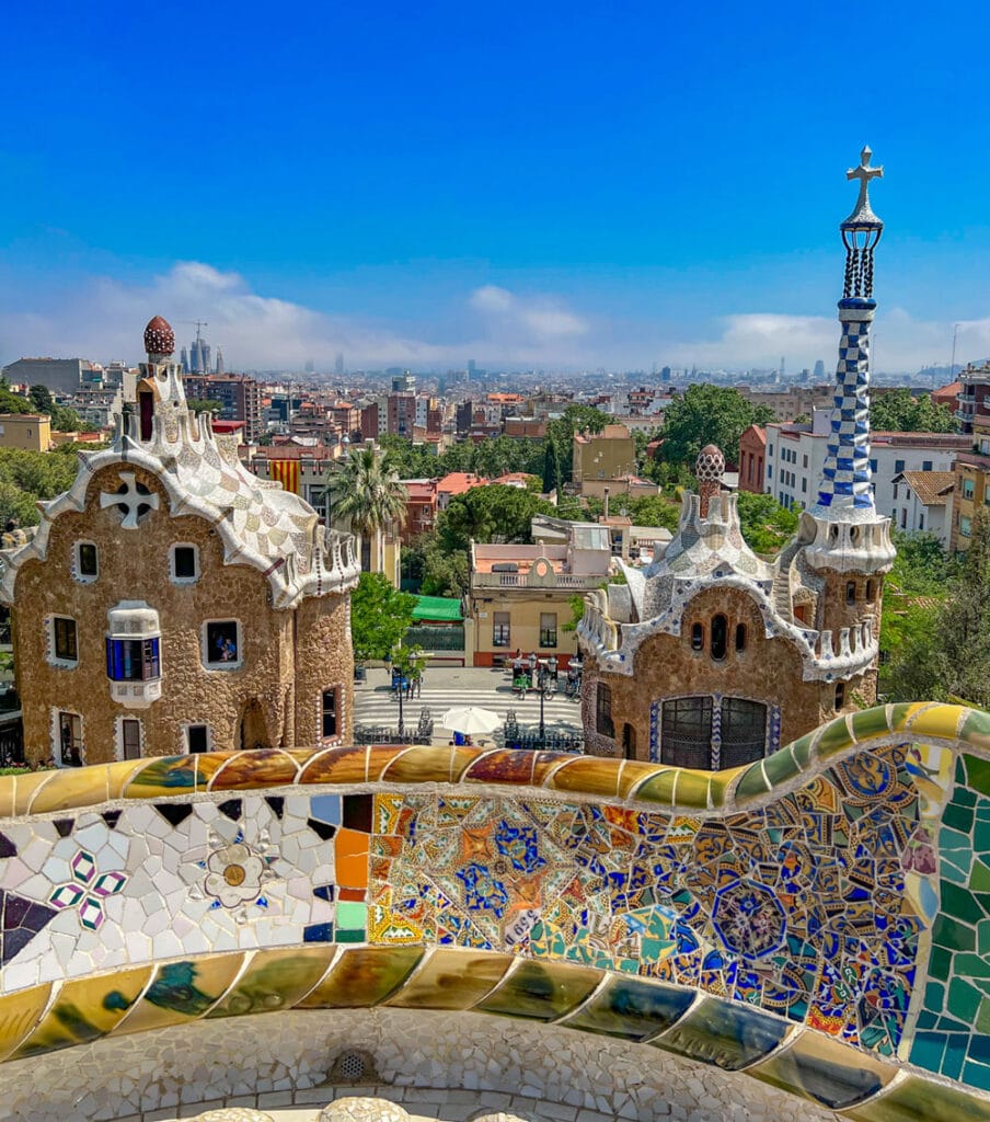 barcelona uitzicht vanaf park guell